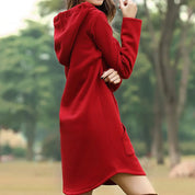 AMI | Long Warm Hoodie Dress