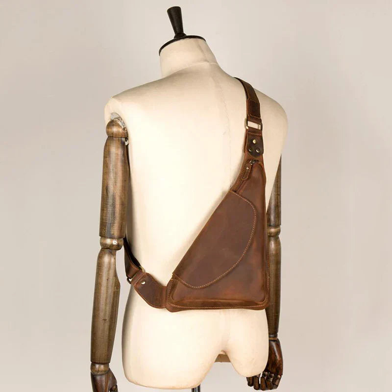 Lars | Genuine Leather Triangle Shoulder Bag