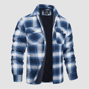 IAN | Thick Checkered Flannel Polo Shirt