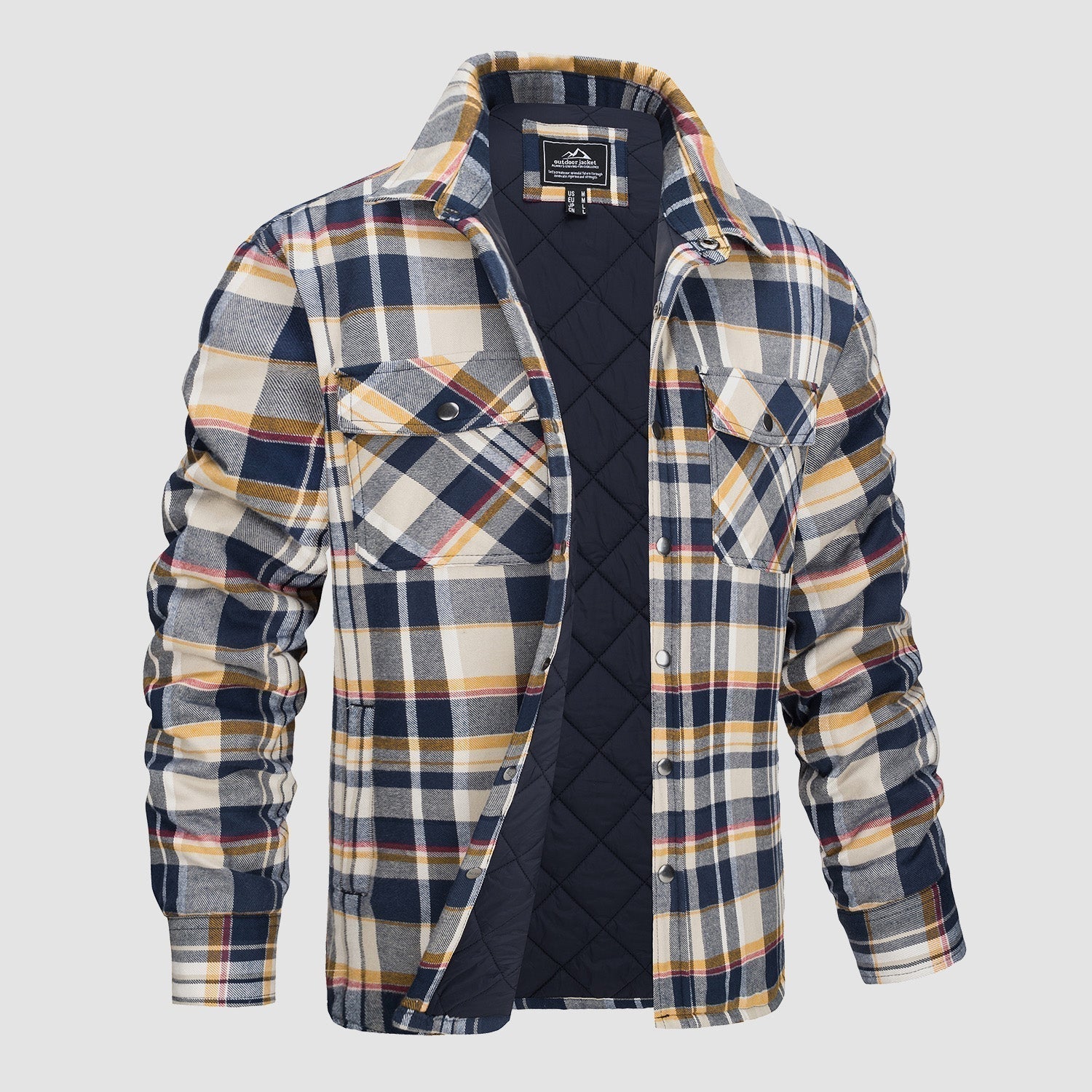 IAN | Thick Checkered Flannel Polo Shirt
