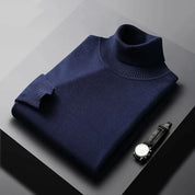 Men’s Turtleneck Sweater - Knitted - Slim Fit - Long Sleeve Warm Pullover-6