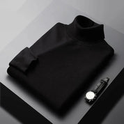 Men’s Turtleneck Sweater - Knitted - Slim Fit - Long Sleeve Warm Pullover-3