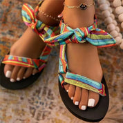 DELIA | Leopard Print Flat Summer Sandals
