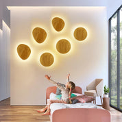 LuxeRadiant | Elegant Wooden Wall Lamp