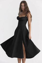 EILISH | Midi Bustier Corset Sun Dress