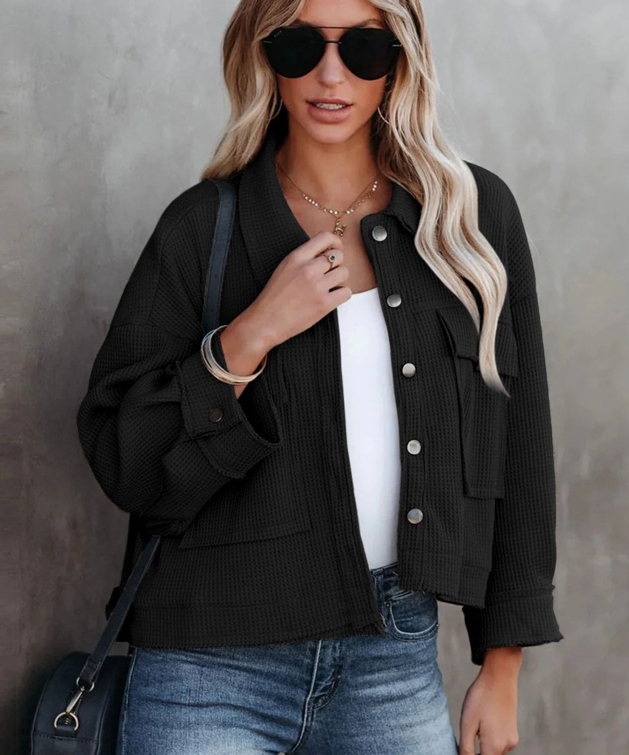 Long -sleeved women's sweater with collar - elegance & comfort-1