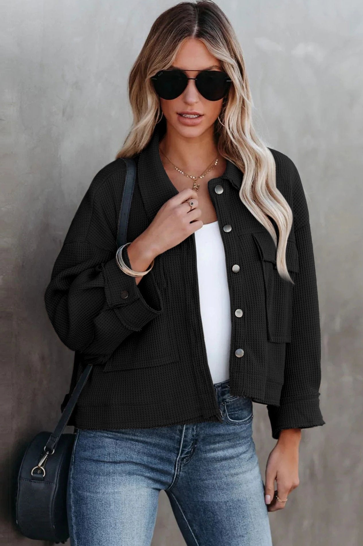 Long -sleeved women's sweater with collar - elegance & comfort-1