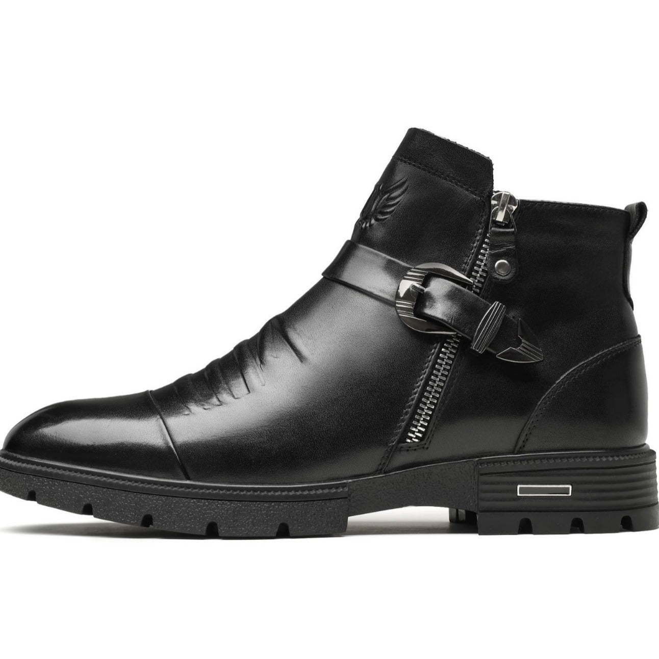 Men's slip-on leather mid-rise boots-2