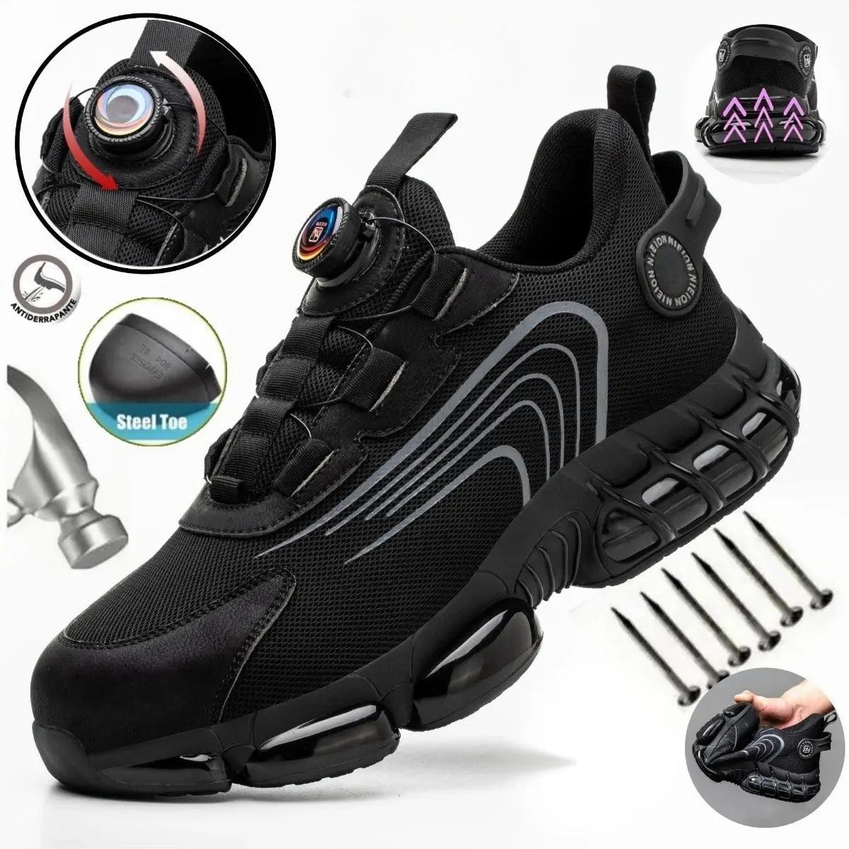 Work Safety Shoes with Rotating Buckle for Men-4
