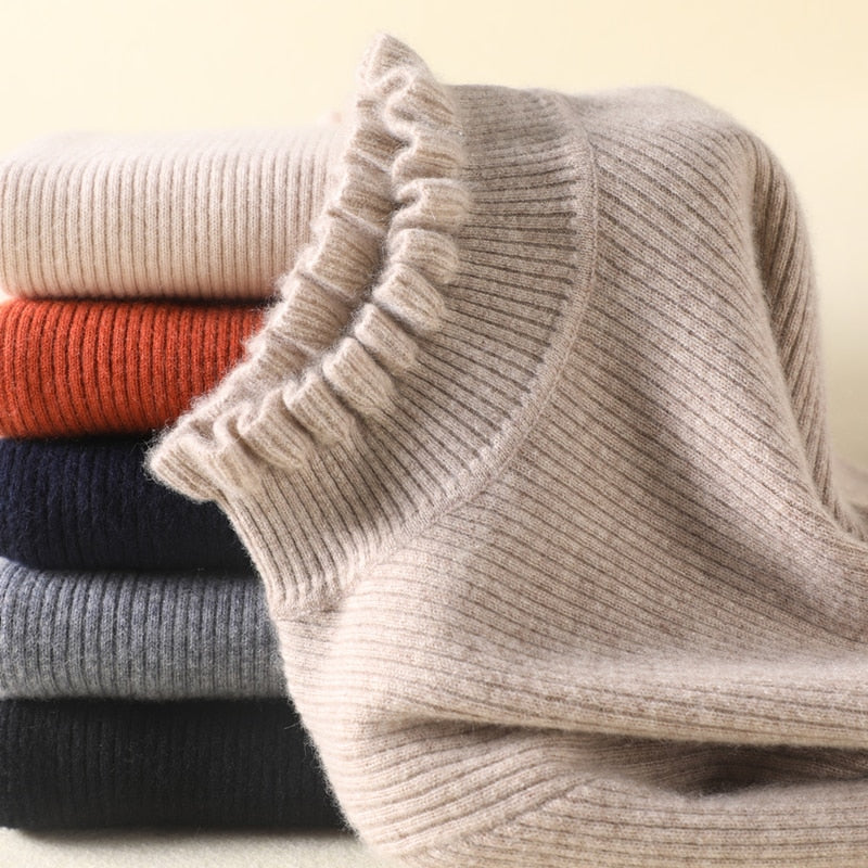 Kashmir sweater with elegant twirl design for stylish women-2