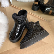 Women's waterproof chunky sole boots-6