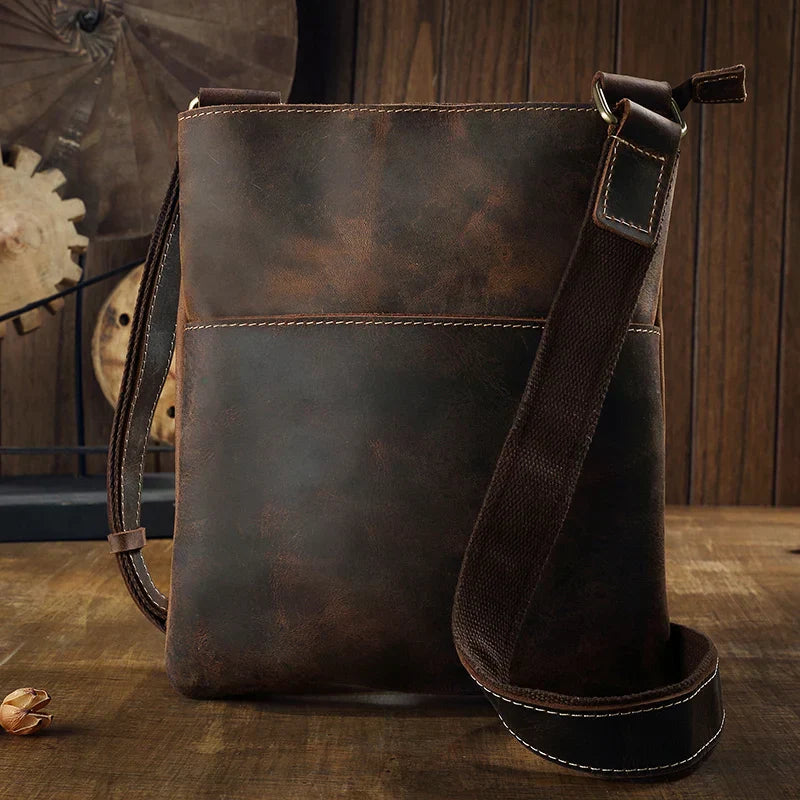 Jasper | Vintage Leather Crossbody Sling Travel Bag