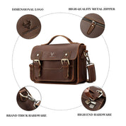 William | Vintage Crazy Horse Leather Crossbody Handbag