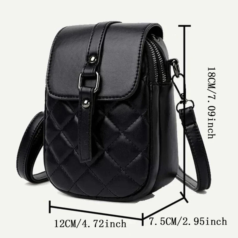 Bella | Women's Small Mini Argyle Quilted Crossbody Sling Bag