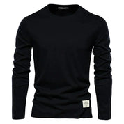 Long-sleeve casual crewneck tee for men-4