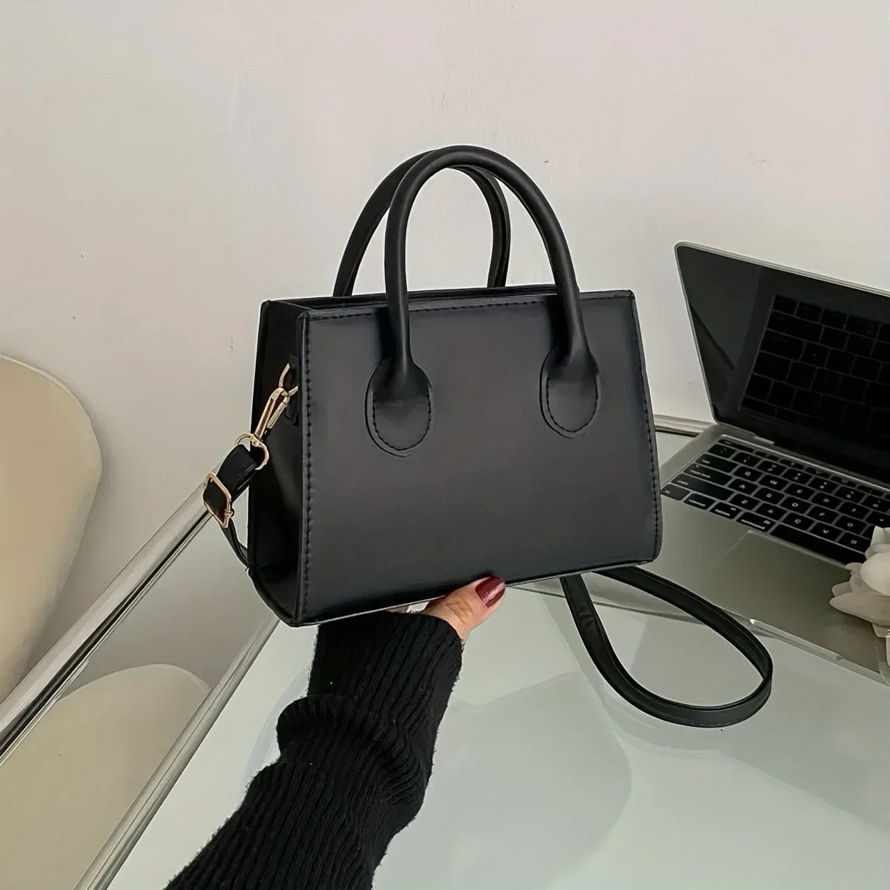 Eva | Women's Minimalist Square Leather Shoulder Bag