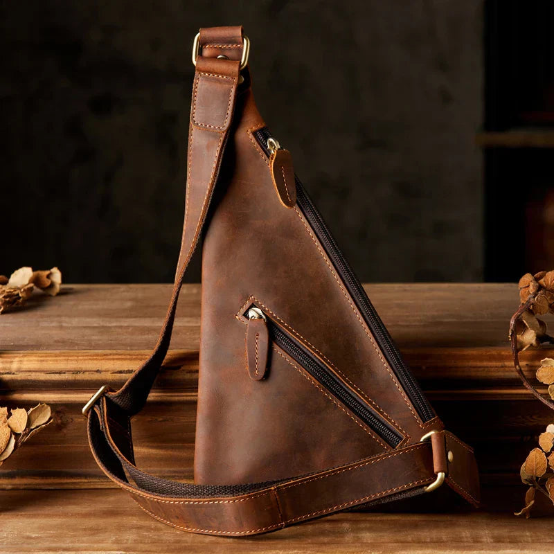 Lars | Genuine Leather Triangle Shoulder Bag