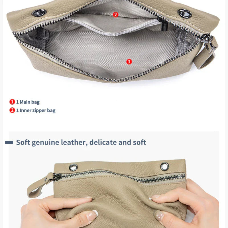Elena | Small Compact Shoulder Bag Made of Faux Leather