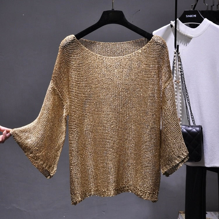 Glamorous sequin sweater for winter fashion-2