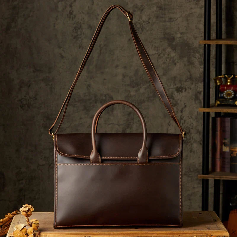 Liam | Men's Genuine Leather Business Briefcase Crossbody Messenger Bag