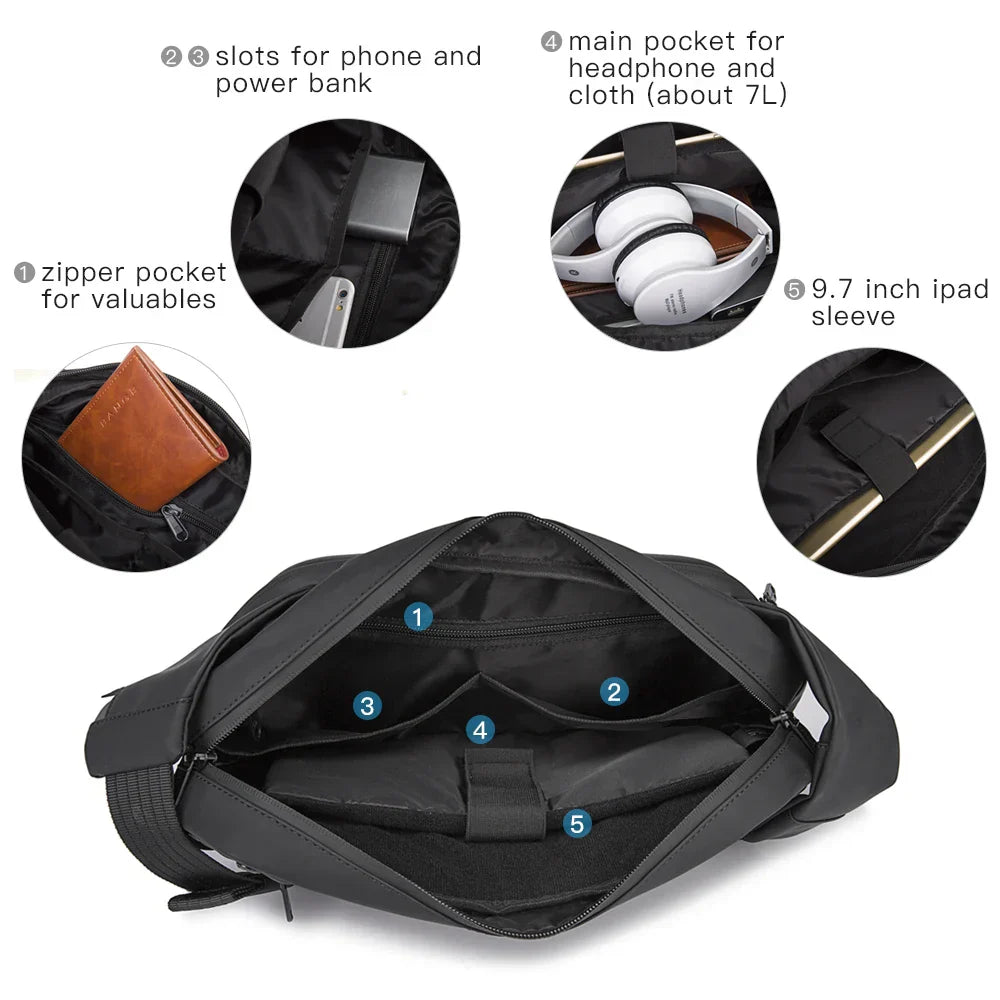 Ethan | BANGE Anti-Theft Crossbody Sling Travel Bag