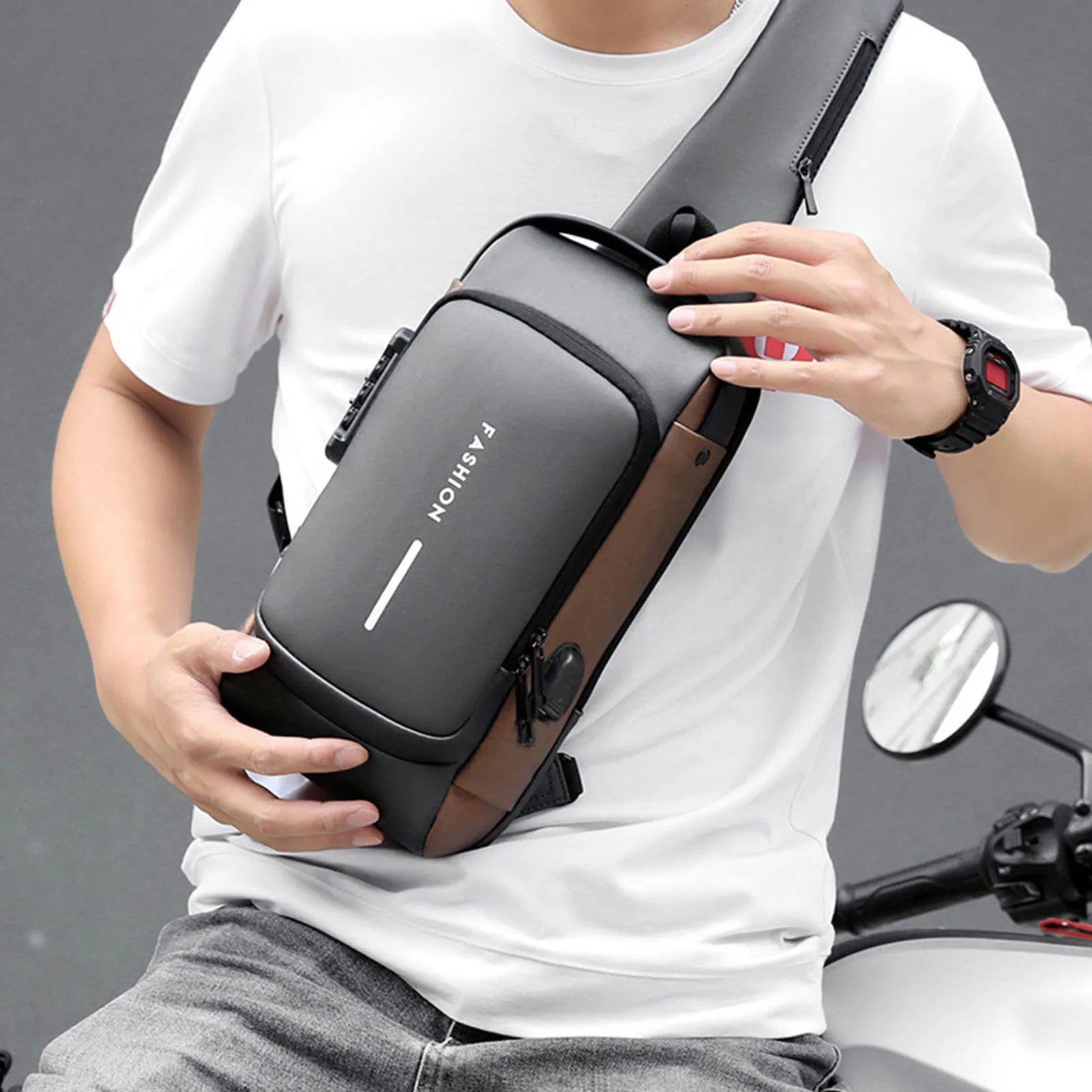 Ethan | Anti-Theft USB Crossbody Sling Travel Bag