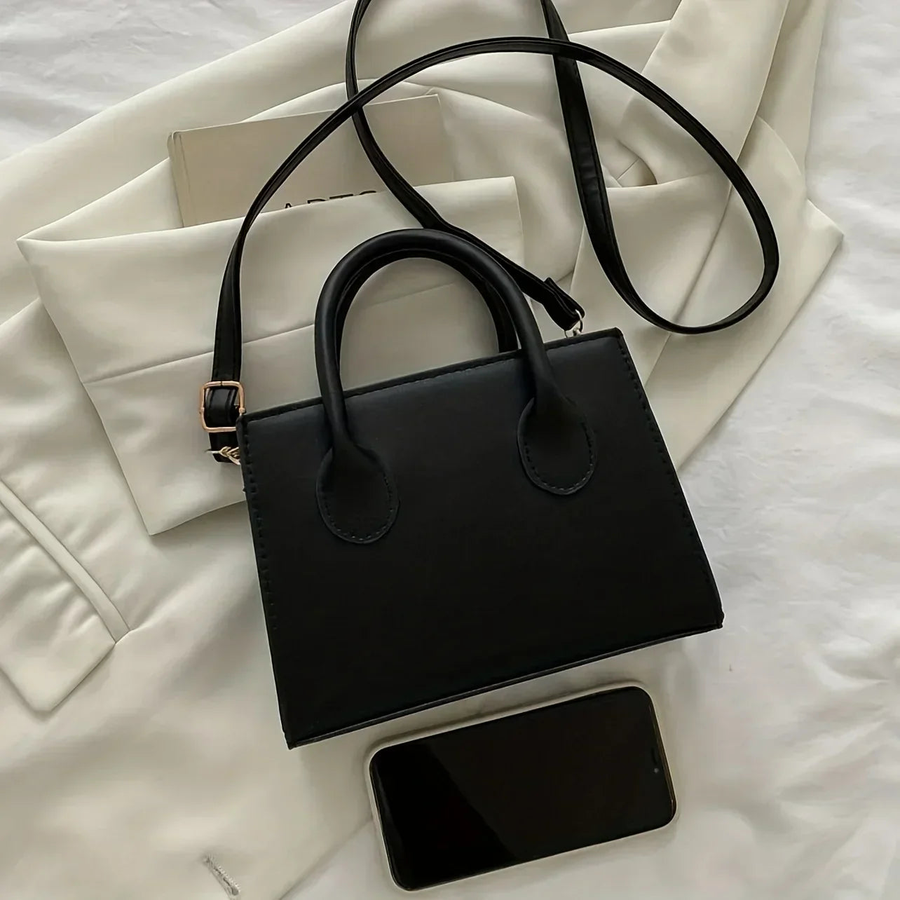 Eva | Women's Minimalist Square Leather Shoulder Bag