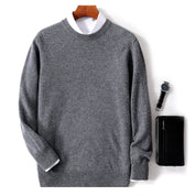 Men’s Crew Neck Sweater - Soft Knit - Wool Blend - Ribbed Cuffs & Hem - Regular Fit-5