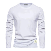 Long-sleeve casual crewneck tee for men-3