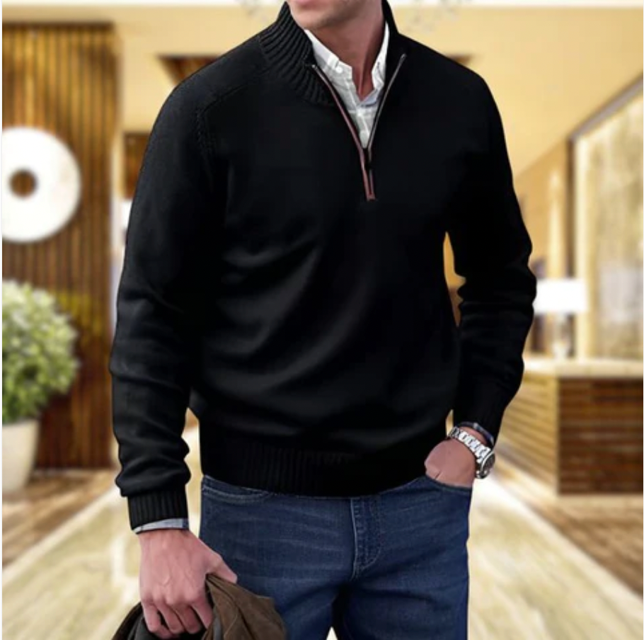 Men's comfortable long sleeve sweater-3