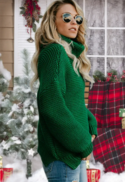 Thick turtleneck sweater for women-4