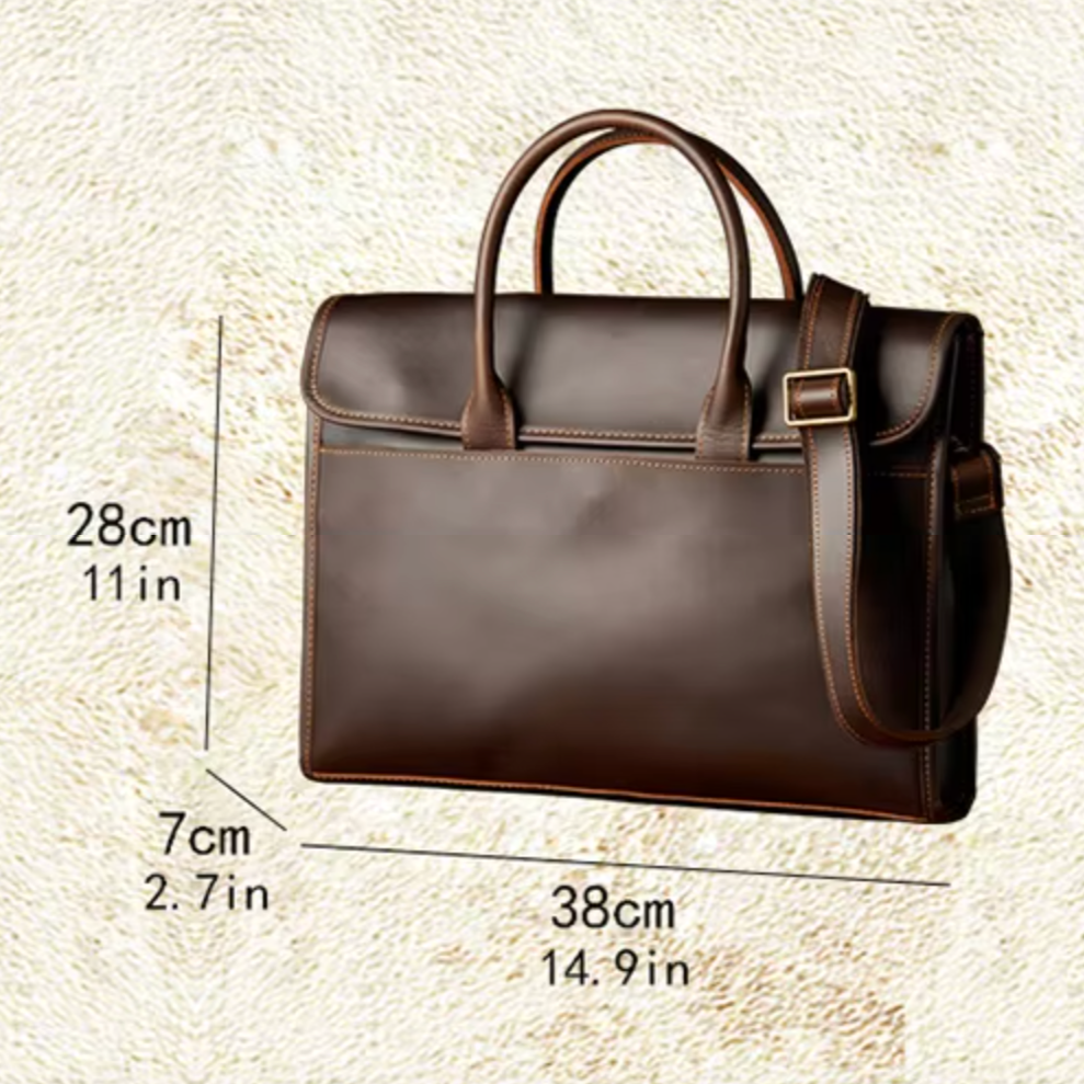 Liam | Men's Genuine Leather Business Briefcase Crossbody Messenger Bag