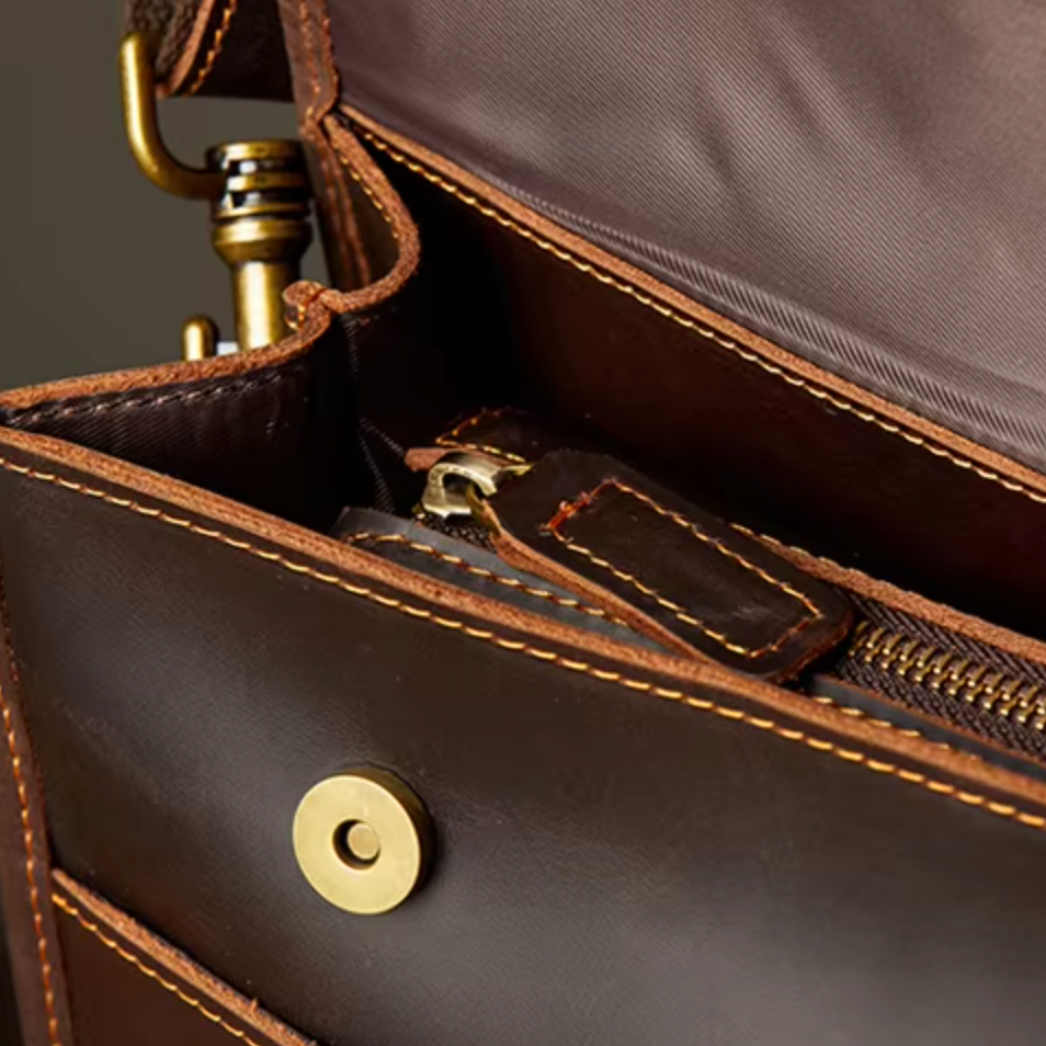 Liam | Men's Genuine Leather Business Briefcase Crossbody Messenger Bag