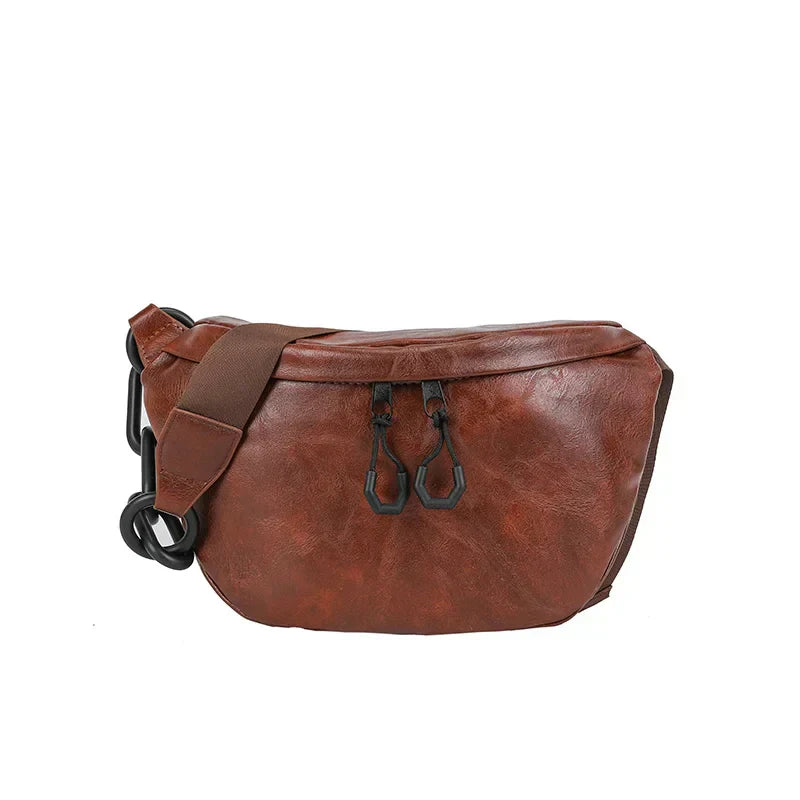 Amara | Minimalist Chain PU Leather Crossbody Fanny Pack