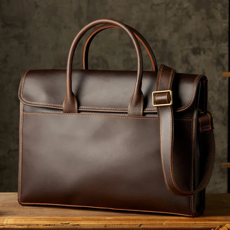 Liam | Men's Genuine Leather Business Briefcase Crossbody Messenger Bag