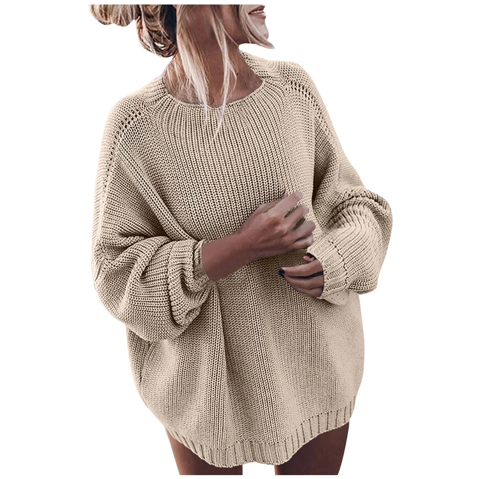 Sweater in a relaxed fit with long sleeves for women-6
