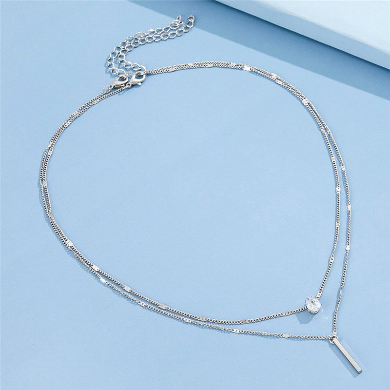 SparkleTwist | Layered Chain Necklace for Modern Elegance