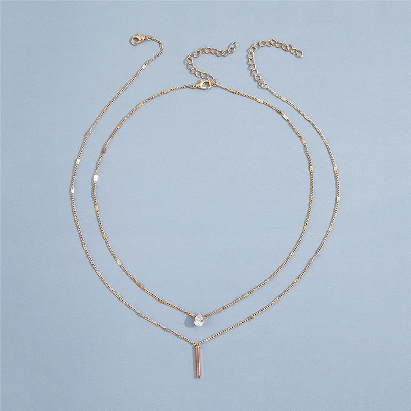 SparkleTwist | Layered Chain Necklace for Modern Elegance