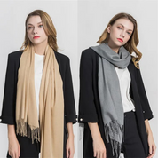Sylvania | Elegant Fringe Drape Scarf