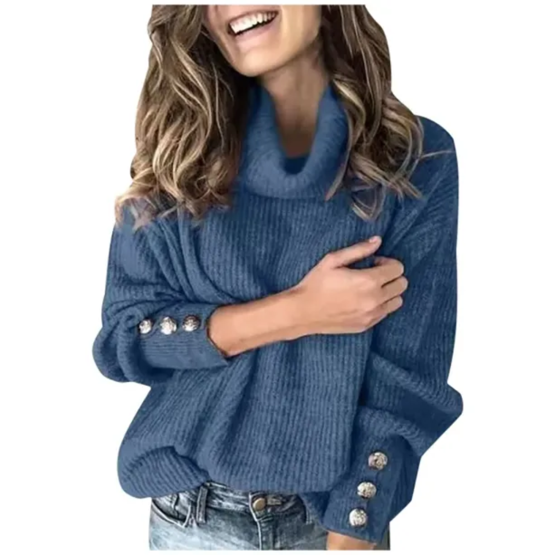 Helgan | Women's turtleneck sweater | Warmth-3