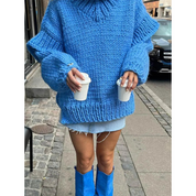 Erenabaji | Ladies oversized knit sweater | Warmth-2