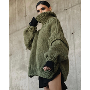 Erenabaji | Ladies oversized knit sweater | Warmth-3