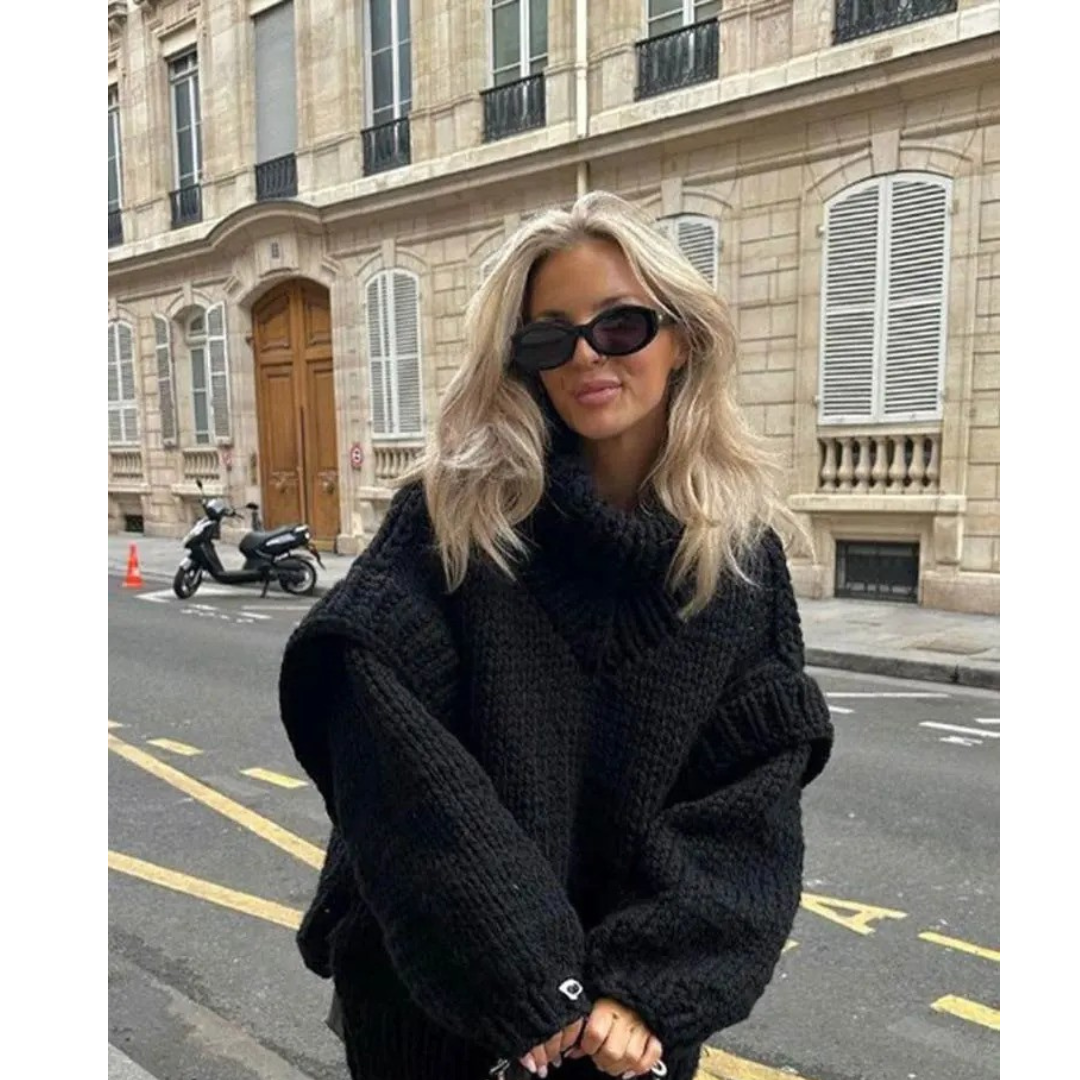 Erenabaji | Ladies oversized knit sweater | Warmth-6