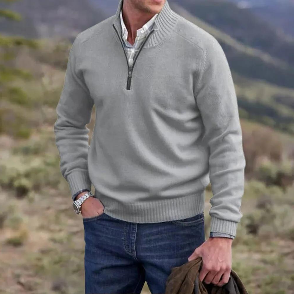 Men's comfortable long sleeve sweater-2