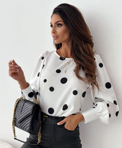 LILLIAN | Stylish Polka Dotted Blouse