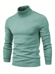 Men’s Turtleneck Sweater - Slim Fit - Soft Knit - Long Sleeve Smart Casual Wear-5