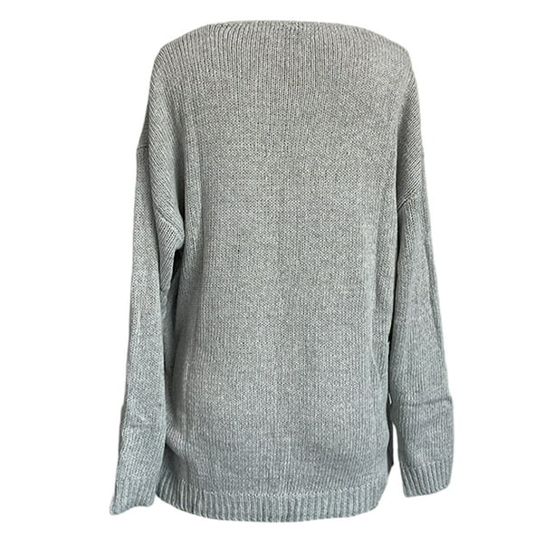 Sweater with a timeless V-neck for women: elegant and versatile-3