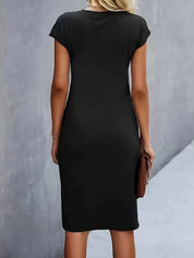 Grace | Midi Dress with Front Knot Design