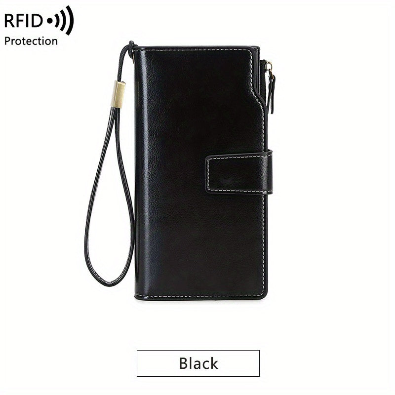 RFID-Secure Travel Wallet | Multi-Pocket Vintage Clutch