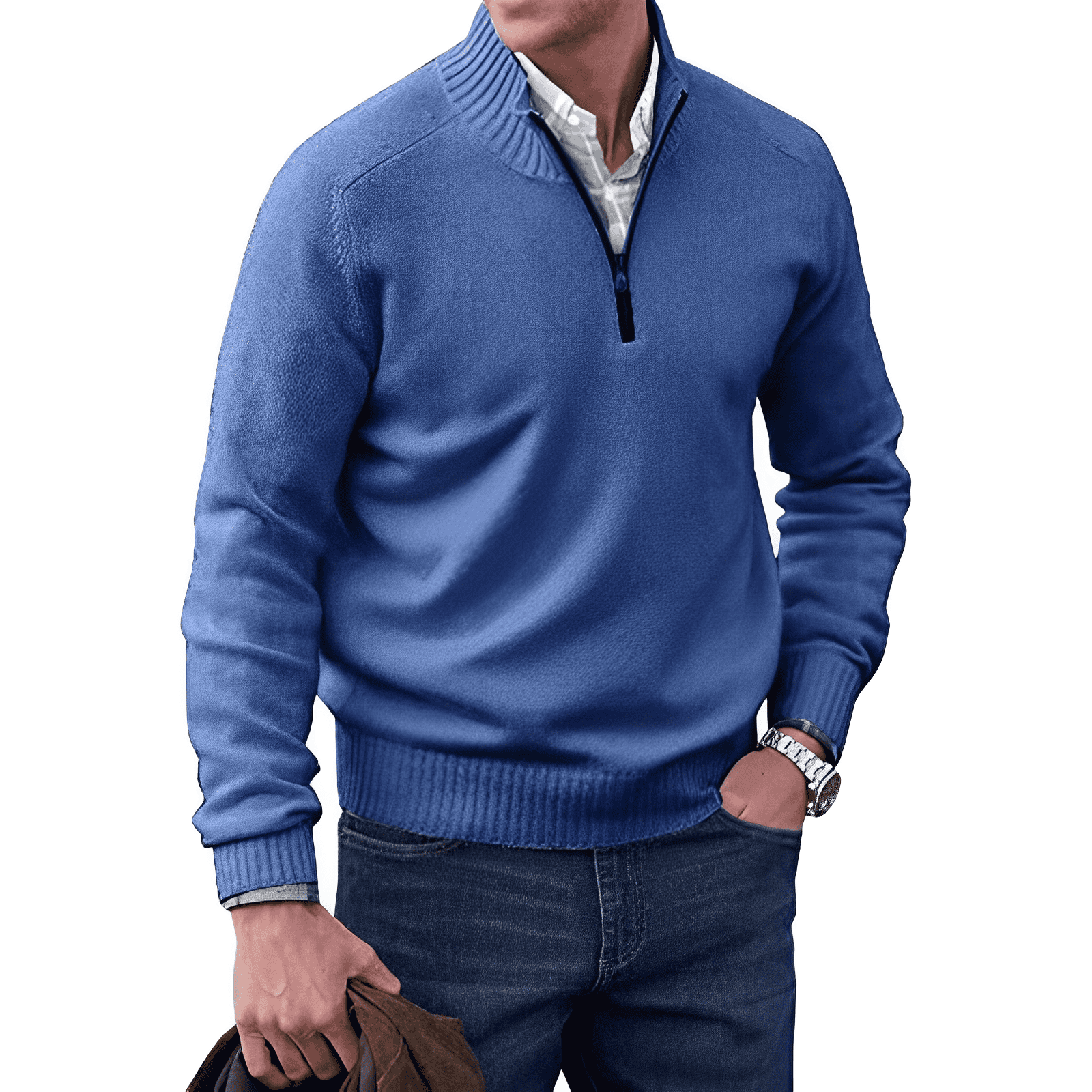 Men's comfortable long sleeve sweater-5